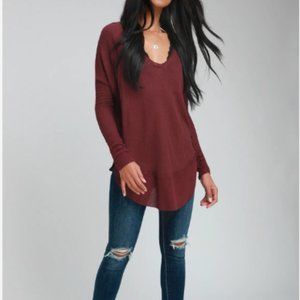Free People Catelina Plum Long Sleeve Thermal